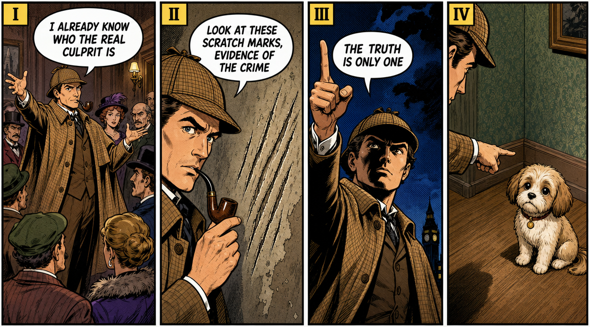 AI comic book maker noir detective showcase with black and white shadowy panels