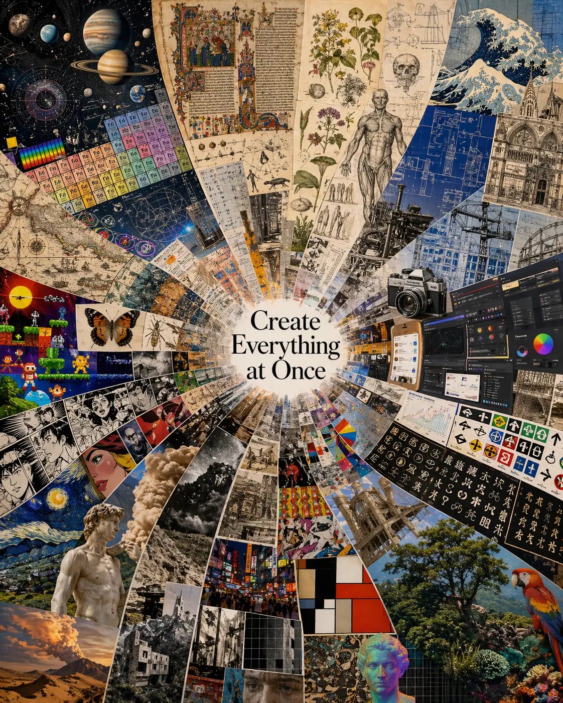 AI image generator creative style exploration board