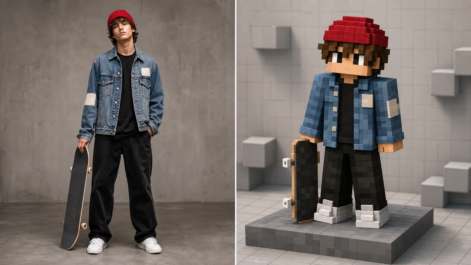 Use an ai minecraft skin generator from image