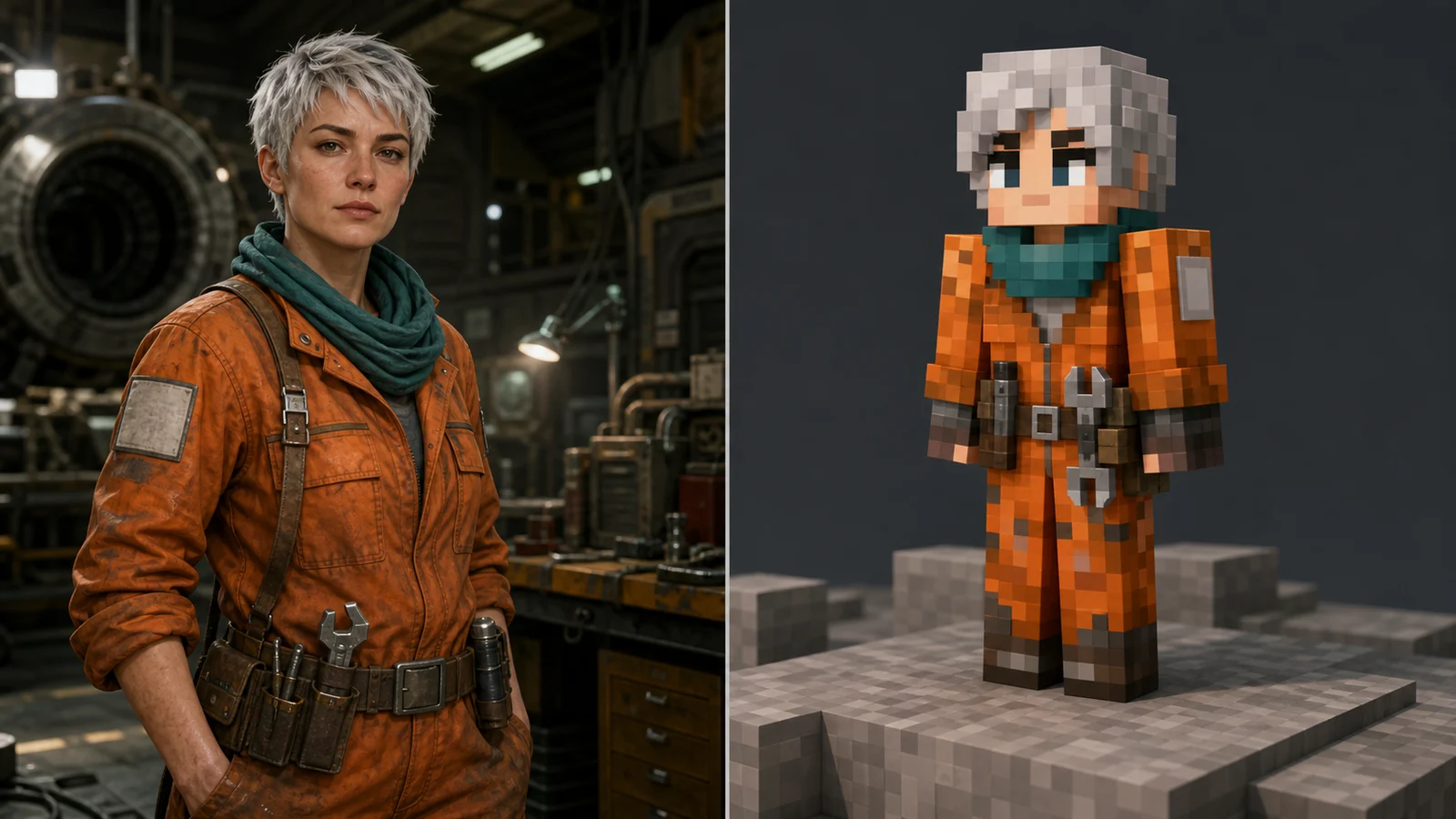 Guide an ai minecraft skin generator game prompt