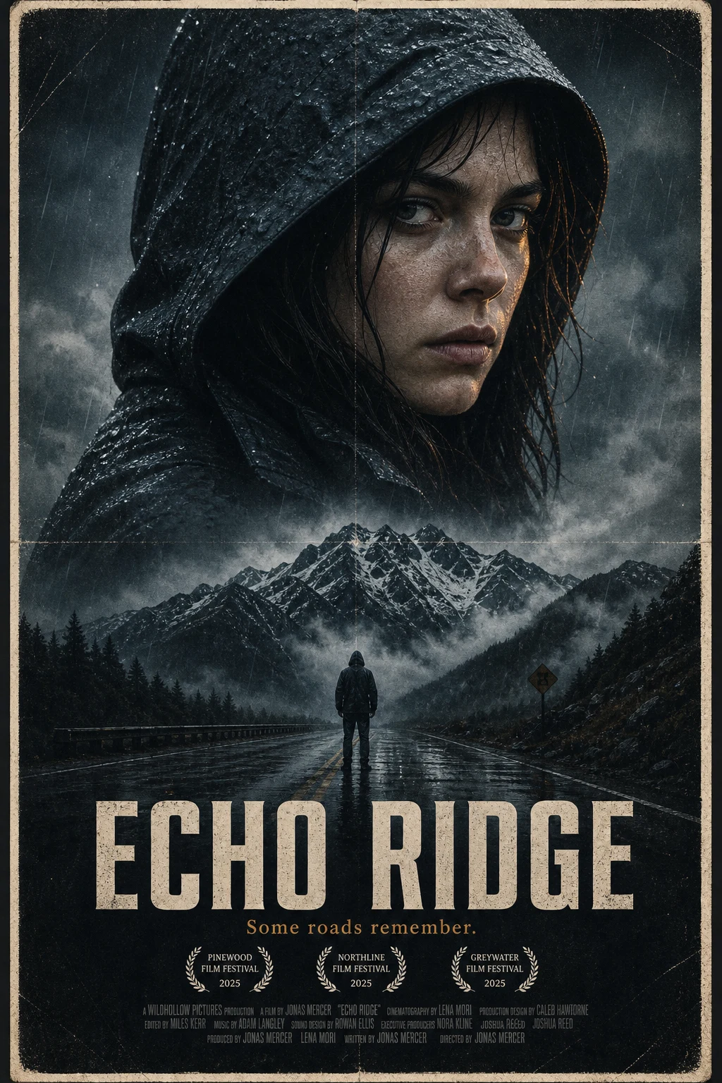 Supernatural rail mystery poster cover made with an AI movie poster generator