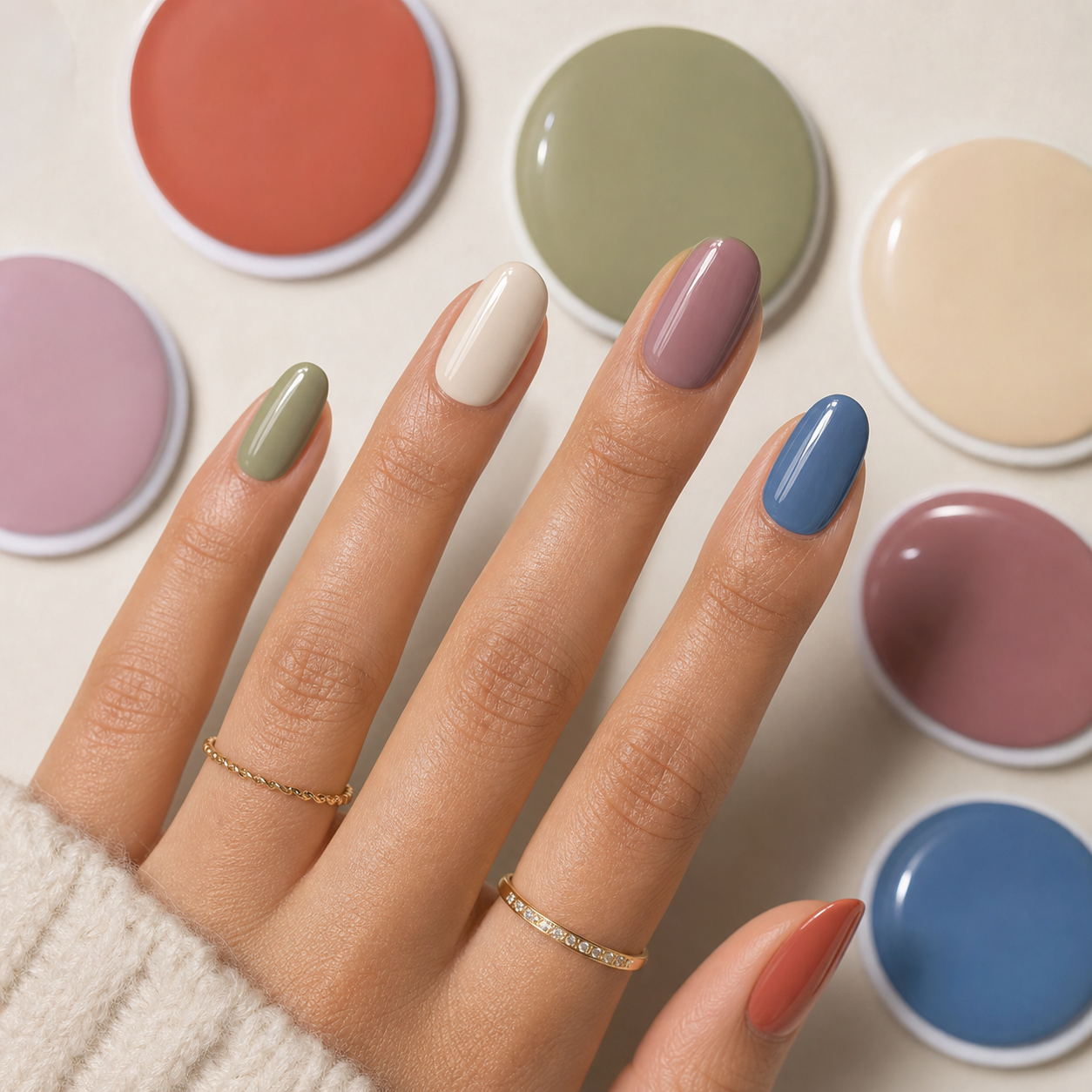 Free AI nail generator preview showing baby boomer fade with glitter on squoval nails