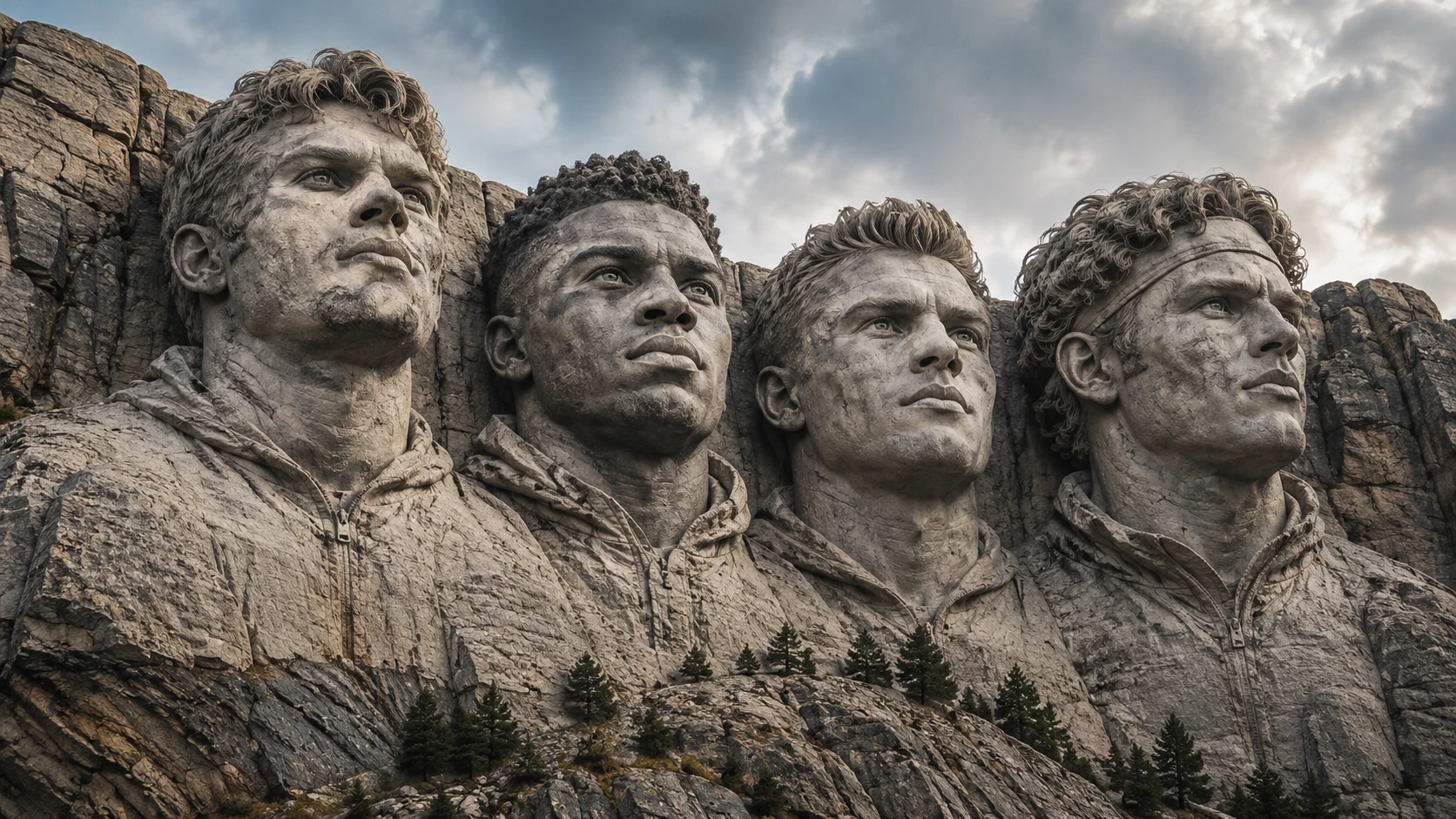 Turn a team joke into a mount rushmore meme generator result