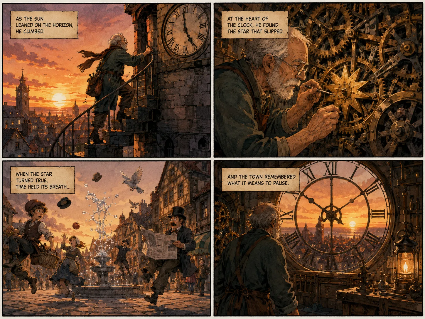 Book scene converted into a comic page