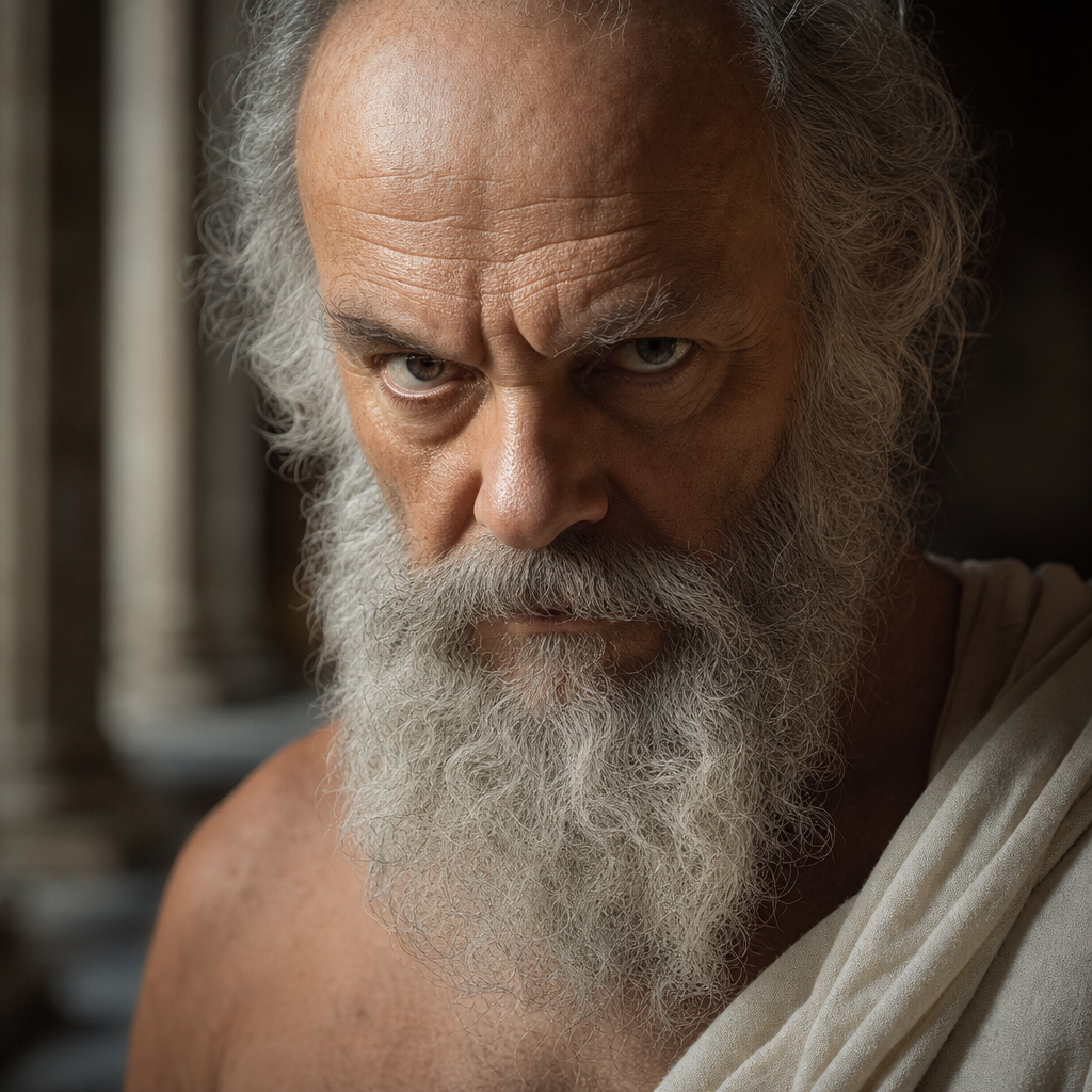 Socrates AI skeleton meme generator beginner tip stare